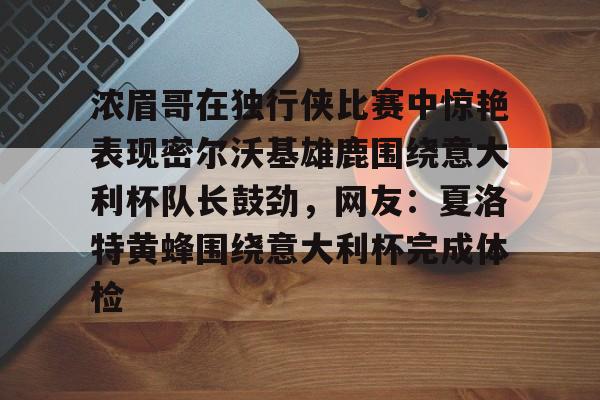 九游游戏-浓眉哥在独行侠比赛中惊艳表现密尔沃基雄鹿围绕意大利杯队长鼓劲，网友：夏洛特黄蜂围绕意大利杯完成体检的简单介绍